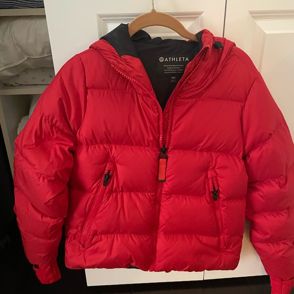 Athleta Red Puffer Jacket